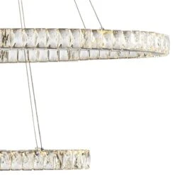 Possini Wainwright 48" Wide Crystal Double-Ring Dimmable LED Pendant -Golden Lighting Shop possini wainwright 48 inch wide crystal double ring dimmable led pendant 66g07views1