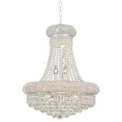 Primo 20" Wide Chrome Crystal Chandelier -Golden Lighting Shop primo 20 inch wide chrome crystal chandelier 1k024