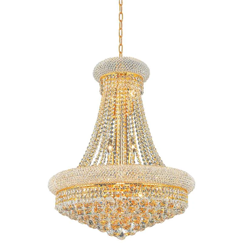 Primo 24" Wide Gold 14-Light Crystal Chandelier 4 Primo 24" Wide Gold 14-Light Crystal Chandelier - Image 2