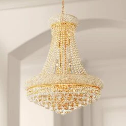Primo 24" Wide Gold 14-Light Crystal Chandelier