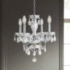 Princeton 17" Wide Chrome And Crystal 4-Light Chandelier -Golden Lighting Shop princeton 17 inch wide chrome and crystal 4 light chandelier 66d14cropped