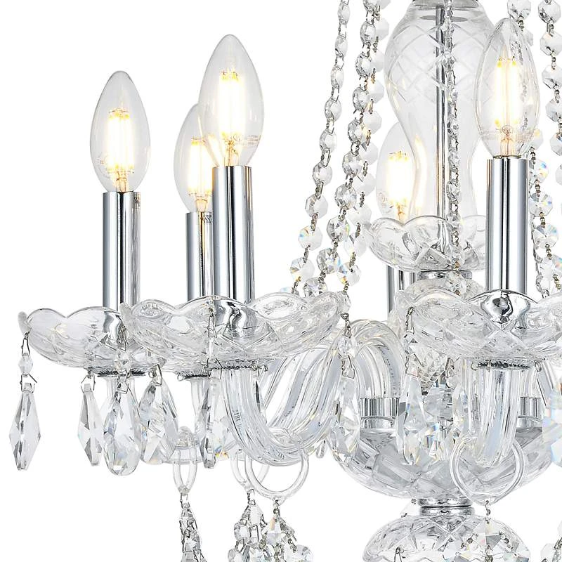 Princeton 20" Wide Chrome And Crystal 8-Light Chandelier 4 Princeton 20" Wide Chrome And Crystal 8-Light Chandelier - Image 2