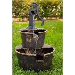Alpine Pump And Barrels 27" High 2-Tier Bronze Fountain -Golden Lighting Shop pump and barrels 27 inch high 2 tier bronze fountain 6y247views2