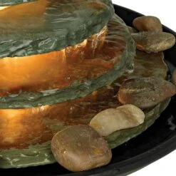 Pyramid 10" High Feng Shui Ball Lighted Table Fountain -Golden Lighting Shop pyramid 10 inch high feng shui ball lighted table fountain n5177views2