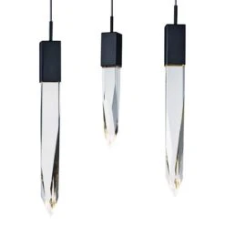 Quartz 39 1/4"W Black 12-LED Kitchen Island Light Pendant 7 Quartz 39 1/4"W Black 12-LED Kitchen Island Light Pendant -Golden Lighting Shop quartz 39 and one quarter inchw black 12 led kitchen island light pendant 69c60views1