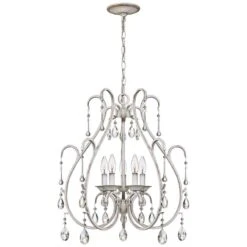 Quoizel Blanca 22 3/4" Wide Antique White 5-Light Chandelier -Golden Lighting Shop quoizel blanca 22 and three quarter inch wide antique white 5 light chandelier 67n59views1