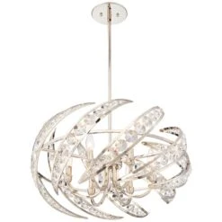 Quoizel Platinum Crescent 24 1/2" Nickel 6-Light Modern Pendant Light -Golden Lighting Shop quoizel platinum crescent 24 and one half inch nickel 6 light modern pendant light 18t67views1