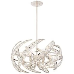 Quoizel Platinum Crescent 24 1/2" Nickel 6-Light Modern Pendant Light -Golden Lighting Shop quoizel platinum crescent 24 and one half inch nickel 6 light modern pendant light 18t67views4