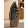 Modern Cascade 34 1/2" High Rustic Garden Fountain -Golden Lighting Shop r5941 transitional living room