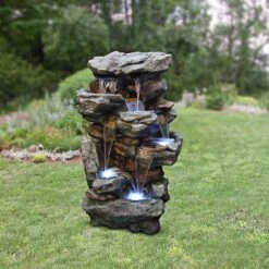 Rainforest Waterfall Tall LED 51" High Floor Fountain 7 Rainforest Waterfall Tall LED 51" High Floor Fountain -Golden Lighting Shop rainforest waterfall tall led 51 inch high floor fountain 6y289views1