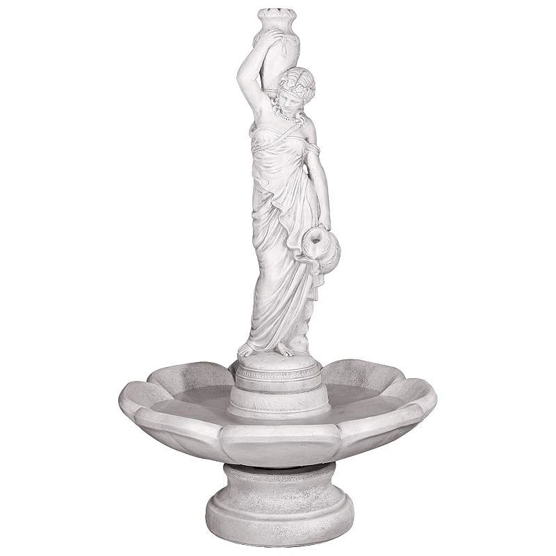 Rebecca At The Well 76" High Cast Stone Fountain 4 Rebecca At The Well 76" High Cast Stone Fountain - Image 2