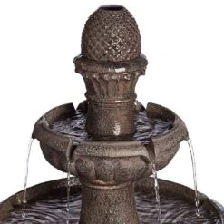 Rendaux 43" High Gray 3-Tier LED Outdoor Fountain -Golden Lighting Shop rendaux 43 inch high gray 3 tier led outdoor fountain 95v46views1
