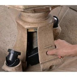 Riviera 56" Sandstone 3-Tier Bubbler Fountain With LED Light -Golden Lighting Shop riviera 56 inch sandstone 3 tier bubbler fountain with led light 66k57views2