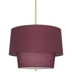 Robert Abbey Decker 18 1/4" High Brass And Vintage Wine Purple Pendant