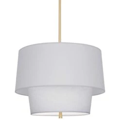 Robert Abbey Decker 18 1/4"H Modern Brass And Gray Pendant Light