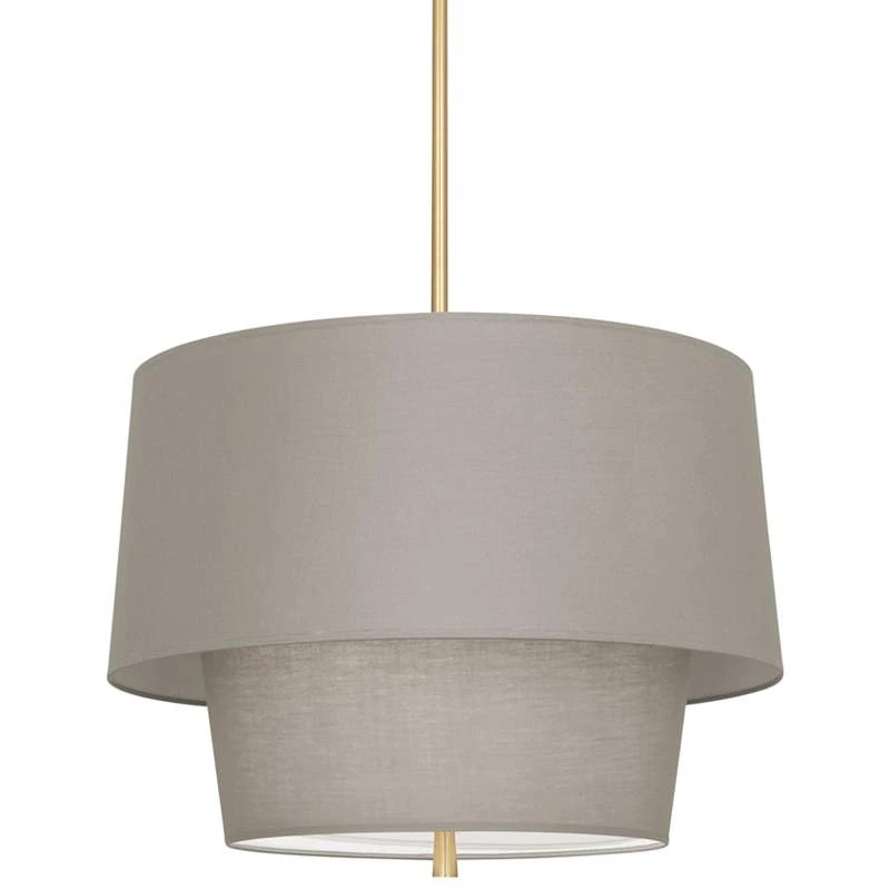 Robert Abbey Decker 18 1/4"H Modern Brass And Smoke Gray Pendant Light 3 Robert Abbey Decker 18 1/4"H Modern Brass And Smoke Gray Pendant Light