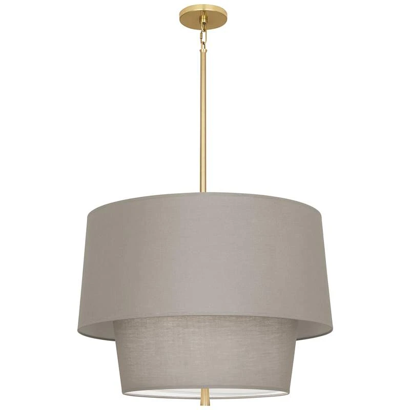 Robert Abbey Decker 18 1/4"H Modern Brass And Smoke Gray Pendant Light 6 Robert Abbey Decker 18 1/4"H Modern Brass And Smoke Gray Pendant Light - Image 4