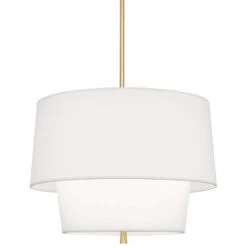Robert Abbey Decker 18 1/4"H Modern Brass And White Pendant Light