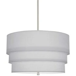 Robert Abbey Decker 24"W Polished Nickel And Pearl Gray Pendant Light