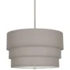 Robert Abbey Decker 24"W Polished Nickel And Smoke Gray Pendant Light 1 Robert Abbey Decker 24"W Polished Nickel And Smoke Gray Pendant Light -Golden Lighting Shop robert abbey decker 24 inchw polished nickel and smoke gray pendant light 418n1