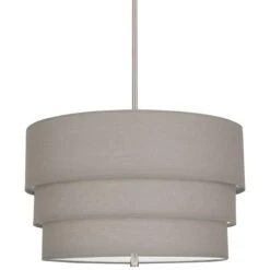 Robert Abbey Decker 24"W Polished Nickel And Smoke Gray Pendant Light