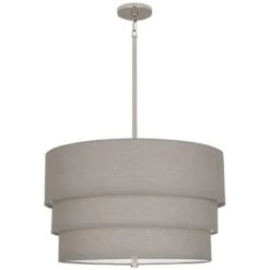 Robert Abbey Decker 24"W Polished Nickel And Smoke Gray Pendant Light -Golden Lighting Shop robert abbey decker 24 inchw polished nickel and smoke gray pendant light 418n1views3