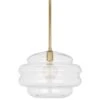 Robert Abbey Horizon 15 1/4" Wide Modern Brass And Clear Pendant Light