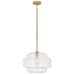 Robert Abbey Horizon 15 1/4" Wide Modern Brass And Clear Pendant Light -Golden Lighting Shop robert abbey horizon 15 and one quarter inch wide modern brass and clear pendant light 731x0views3