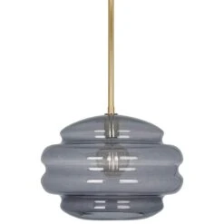 Robert Abbey Horizon 15 1/4" Wide Modern Brass And Grey Pendant Light