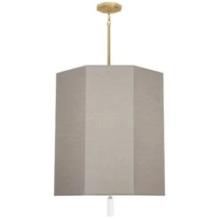 Robert Abbey Kate 22"W Modern Brass And Smoke Gray Pendant Light 9 Robert Abbey Kate 22"W Modern Brass And Smoke Gray Pendant Light -Golden Lighting Shop robert abbey kate 22 inchw modern brass and smoke gray pendant light 422n1views3