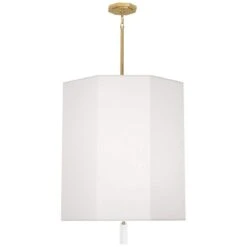 Robert Abbey Kate 22"W Modern Brass And White Pendant Light -Golden Lighting Shop robert abbey kate 22 inchw modern brass and white pendant light 389n1views3