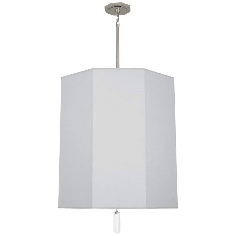 Robert Abbey Kate 22"W Polished Nickel And Pearl Gray Pendant Light 6 Robert Abbey Kate 22"W Polished Nickel And Pearl Gray Pendant Light - Image 4