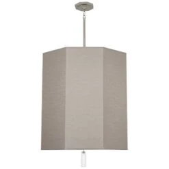 Robert Abbey Kate 22"W Polished Nickel And Smoke Gray Pendant Light -Golden Lighting Shop robert abbey kate 22 inchw polished nickel and smoke gray pendant light 423n1views3