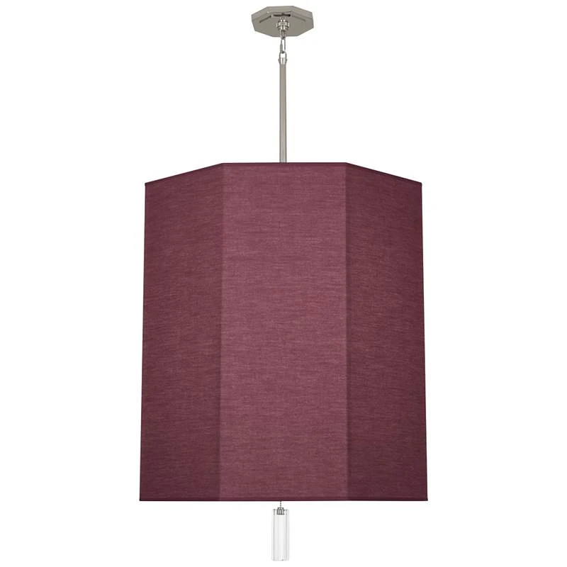 Robert Abbey Kate 22"W Polished Nickel And Vintage Wine Pendant Light 6 Robert Abbey Kate 22"W Polished Nickel And Vintage Wine Pendant Light - Image 4