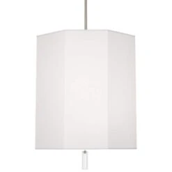 Robert Abbey Kate 22"W Polished Nickel And White Pendant Light