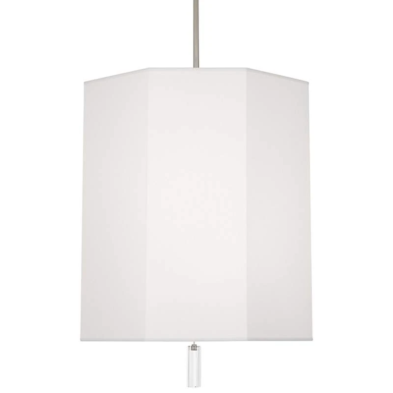 Robert Abbey Kate 22"W Polished Nickel And White Pendant Light 3 Robert Abbey Kate 22"W Polished Nickel And White Pendant Light