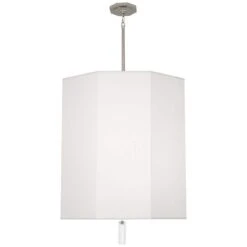 Robert Abbey Kate 22"W Polished Nickel And White Pendant Light 9 Robert Abbey Kate 22"W Polished Nickel And White Pendant Light -Golden Lighting Shop robert abbey kate 22 inchw polished nickel and white pendant light 390n1views3