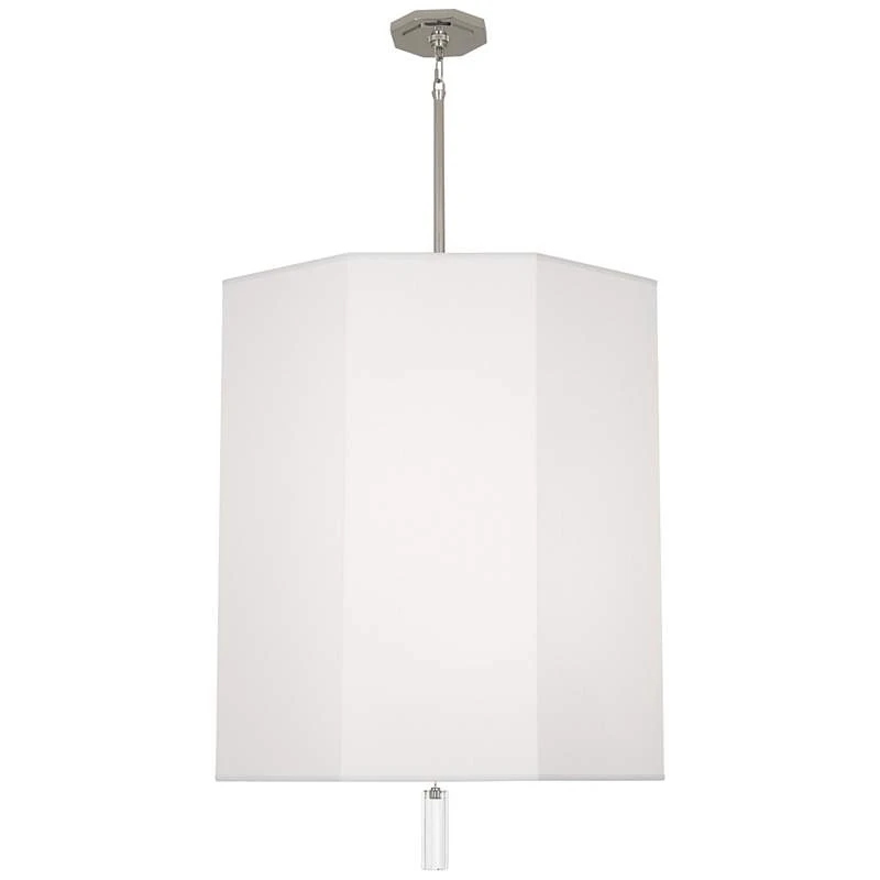 Robert Abbey Kate 22"W Polished Nickel And White Pendant Light 6 Robert Abbey Kate 22"W Polished Nickel And White Pendant Light - Image 4