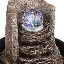 Rock Stack And Ball 10 1/4" High Tabletop Fountain -Golden Lighting Shop rock stack and ball 10 and one quarter inch high tabletop fountain 1g498views2