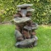 Alpine Rock Waterfall 40" High Outdoor Fountain With LED Lights -Golden Lighting Shop rock waterfall 40 inch high outdoor fountain with led lights x3696cropped