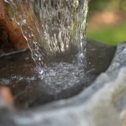 Alpine Rock Waterfall 40" High Outdoor Fountain With LED Lights -Golden Lighting Shop rock waterfall 40 inch high outdoor fountain with led lights x3696views1