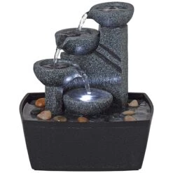 Rowell 7 1/2" High Tabletop Fountain With Light 11 Rowell 7 1/2" High Tabletop Fountain With Light -Golden Lighting Shop rowell 7 and one half inch high tabletop fountain with light 4r502