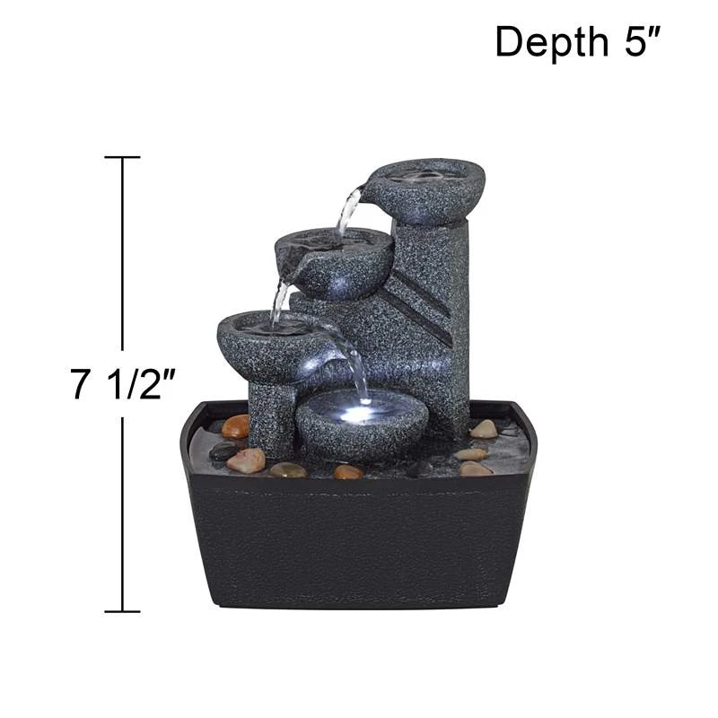 Rowell 7 1/2" High Tabletop Fountain With Light 9 Rowell 7 1/2" High Tabletop Fountain With Light - Image 7