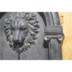 Royal Lion 35" High Zinc Outdoor Wall Fountain With Light -Golden Lighting Shop royal lion 35 inch high zinc outdoor wall fountain with light 66h70views3
