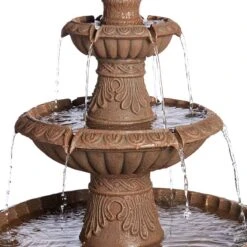 Santa Cruz 45 3/4" High Faux Stone 3-Tier LED Outdoor Fountain 10 Santa Cruz 45 3/4" High Faux Stone 3-Tier LED Outdoor Fountain -Golden Lighting Shop santa cruz 45 and three quarter inch high faux stone 3 tier led outdoor fountain 95v49views2