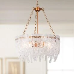 Sarla 17 1/2" Wide Gold Crystal 4-Light Chandelier