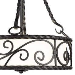 Savannah 17" Wide Black Scroll Drum Pendant Chandelier -Golden Lighting Shop savannah 17 inch wide black scroll drum pendant chandelier 98t98views1