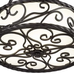 Savannah 17" Wide Black Scroll Drum Pendant Chandelier -Golden Lighting Shop savannah 17 inch wide black scroll drum pendant chandelier 98t98views2