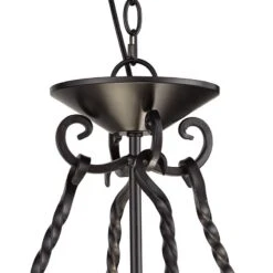 Savannah 17" Wide Black Scroll Drum Pendant Chandelier -Golden Lighting Shop savannah 17 inch wide black scroll drum pendant chandelier 98t98views3
