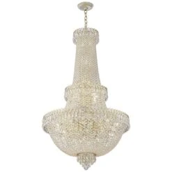 Schonbek Camelot Optic Crystal 41-Light Chandelier In Aurelia Finish -Golden Lighting Shop schonbek camelot optic crystal 41 light chandelier in aurelia finish 66407views5
